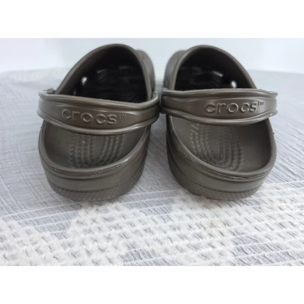Crocs Classic Clogs Chocolate Brown Mens 7 Womens 9 Slip On Shoes M7 W9